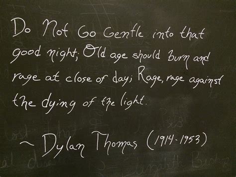 why did dylan thomas write do not go gentle